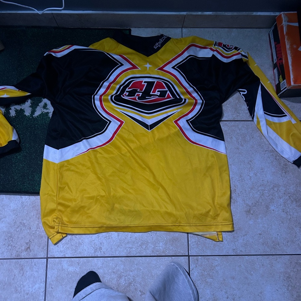 yellow racing jersey long sleeve